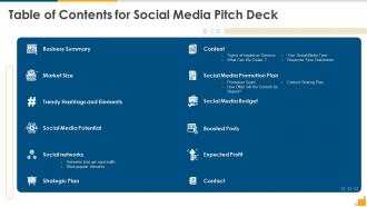 Social media pitch deck ppt template