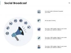 Social media roadmap powerpoint presentation slides