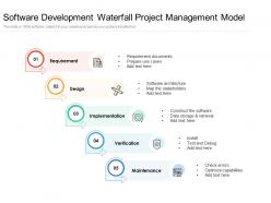 Software Development Waterfall Project Management Model