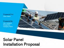 Solar Panel Installation Proposal Powerpoint Presentation Slides