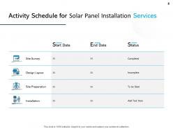 Solar Panel Installation Proposal Powerpoint Presentation Slides