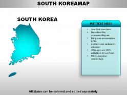 South korea country powerpoint maps