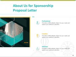 Sponsorship Proposal Letter Powerpoint Presentation Slides