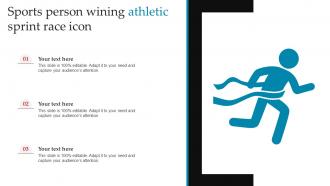 Sports Person Wining Athletic Sprint Race Icon