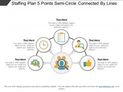 Staffing plan 5 points semicircle connected by lines