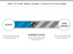 Start to finish status update current vs future state ppt images