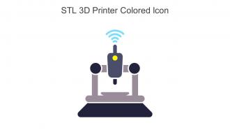 STL 3D Printer Colored Icon In Powerpoint Pptx Png And Editable Eps Format