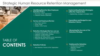 Strategic Human Resource Retention Management Powerpoint Presentation Slides