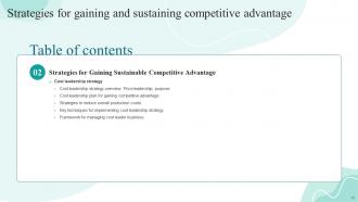 Strategies For Gaining And Sustaining Competitive Advantage Complete Deck Strategy CD V