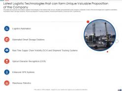 Strategies to create good proposition for a logistic company case competition complete deck