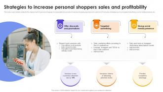 Strategies To Optimize Customers Strategies To Increase Personal Shoppers Sales And Profitability