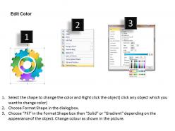 Strategy consultant 3d concentric gears process chart planning 7 stages powerpoint templates 0527