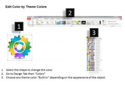 Strategy consultant 3d concentric gears process chart planning 7 stages powerpoint templates 0527