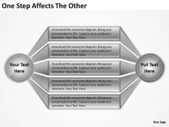 Strategy consultant one step affects the other powerpoint templates ppt backgrounds for slides