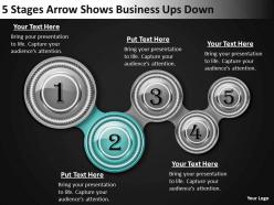 Strategy consulting business 5 stages arrow shows ups down powerpoint templates backgrounds for slides