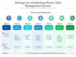 Strategy for establishing master data management system