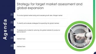 Strategy For Target Market Assessment And Global Expansion Strategy CD