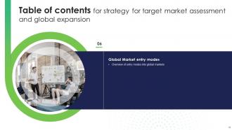 Strategy For Target Market Assessment And Global Expansion Strategy CD