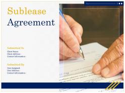 Sublease agreement powerpoint presentation slides