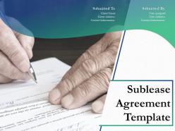 Sublease agreement template powerpoint presentation slides