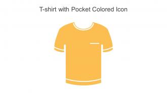 T Shirt With Pocket Colored Icon In Powerpoint Pptx Png And Editable Eps Format