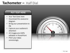 Tachometer half dial powerpoint presentation slides db