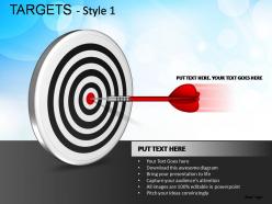 Targets style 1 powerpoint presentation slides