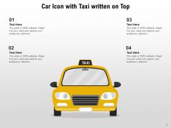 Taxi Icon Individual Location Luggage Signboard