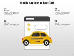 Taxi Icon Individual Location Luggage Signboard