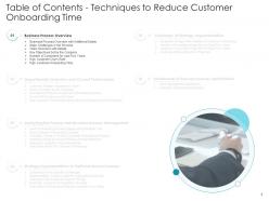 Techniques to reduce customer onboarding time powerpoint presentation slides