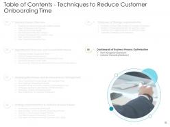 Techniques to reduce customer onboarding time powerpoint presentation slides