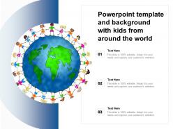 Template and background with kids from around the world ppt powerpoint