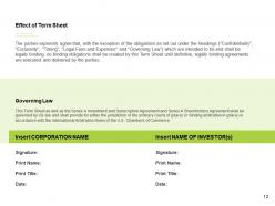 Term Sheet Template Powerpoint Presentation Slides