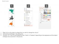 Three different countries for global business information powerpoint slides