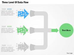 Three level of data flow flat powerpoint design