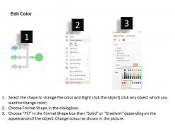 Three level of data flow flat powerpoint design