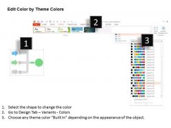 Three level of data flow flat powerpoint design