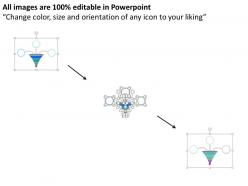 Three level of funnel process flat powerpoint design