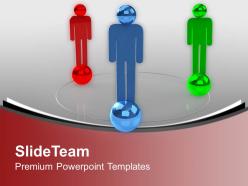 Three men forms social network communication powerpoint templates ppt themes and graphics 0213