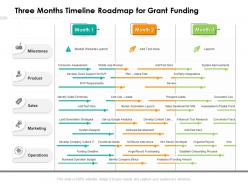 Three months timeline roadmap for grant funding