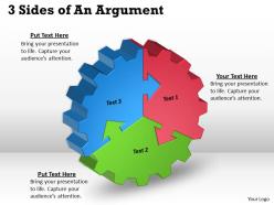 Three sides af an argument powerpoint templates