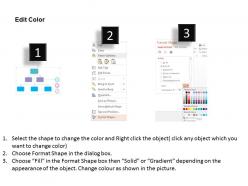 Three staged organization chart flat powerpoint design