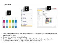 Time management number tags flat powerpoint design