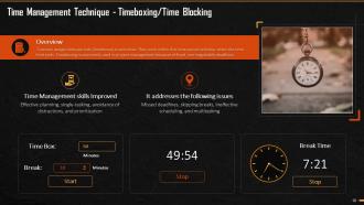 Time Management Techniques Training Ppt