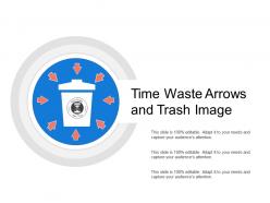 Time waste arrows and trash image