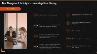 Timeboxing Time Management Technique Working Training Ppt