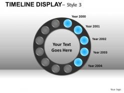 Timeline display 3 powerpoint presentation slides db