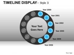 Timeline display 3 powerpoint presentation slides db