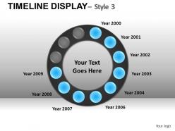 Timeline display 3 powerpoint presentation slides db