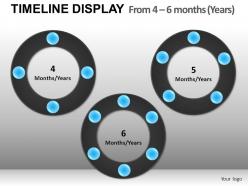 Timeline display 3 powerpoint presentation slides db